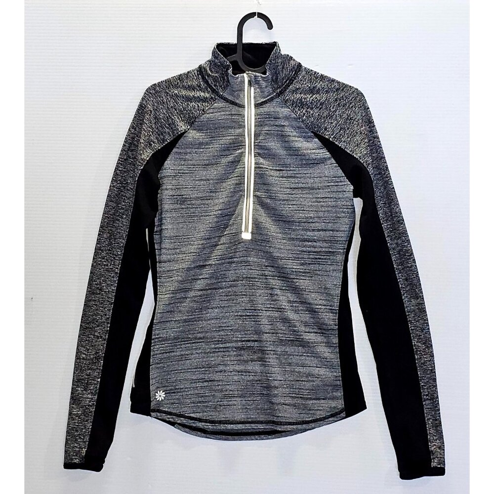 Athleta Women's Grey Running Wild 1/4 Zip Pullover Sweatshirt Top Size XS 1929 - Picture 9 of 11